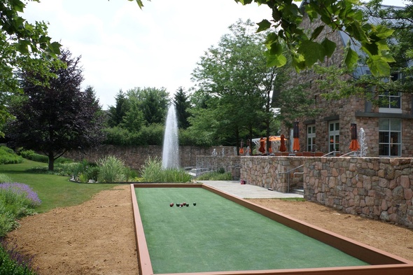 Charlotte Custom Bocce Court using artificial turf