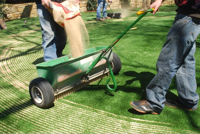 Charlotte artificial grass installation - base layer
