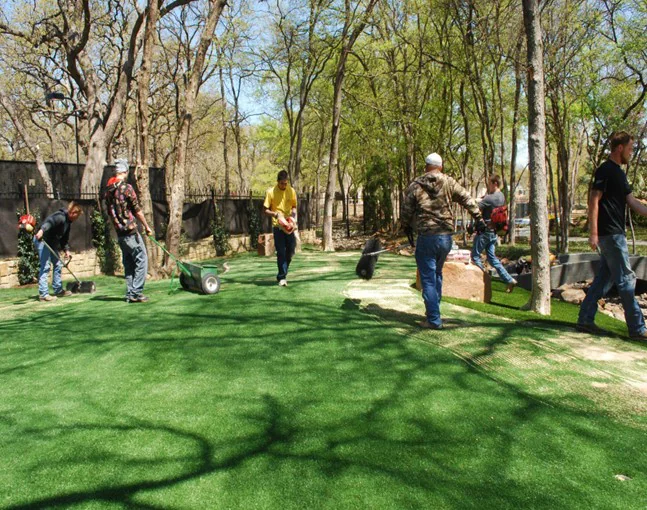 Charlotte artificial grass installation - base layer
