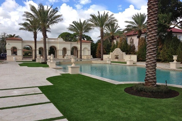 Charlotte artificial grass landscaping for resorts and event spaces